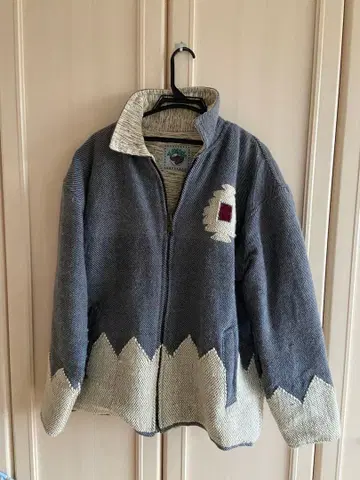 Komodo 핸드메이드 집업 니트 블루종