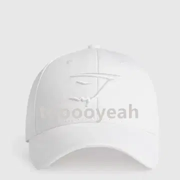 Gymshark 화이트 야구 모자 로고 자수