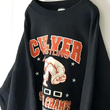 프룻 오브 더 룸 CULVER 레슬링 맨투맨 2XL 블랙 구제 의류
