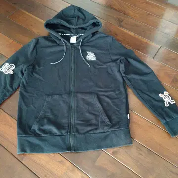 PUMA 블랙 풀 지퍼 후드티
