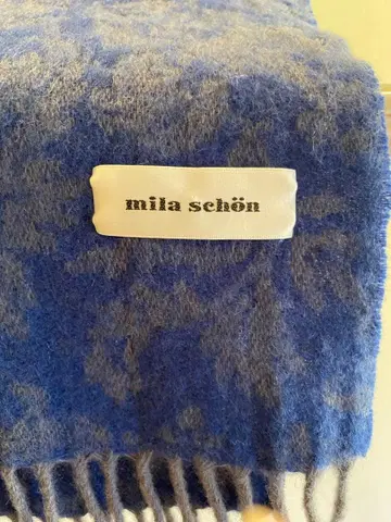mila schon 꽃무늬 스톨 파랑