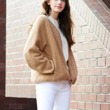 UNIQLO 보아 플리스 V넥 풀 집업 가디건