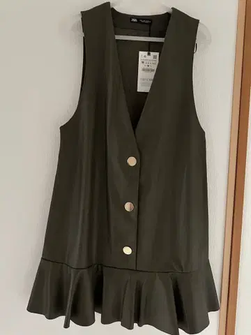 ZARA 카키 원피스 튜닉 기장 M 사이즈 새상품