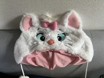 마리 캐릭터 모자 화이트와 핑크