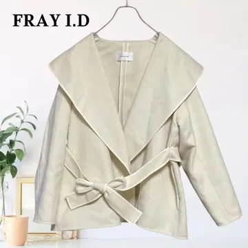 zS20 [ F ] FRAY I.D 드롭 숄더 스웨이드 느낌 케이프 코트