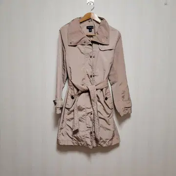 랜즈 엔드 베이지 레트로 트렌치코트 M