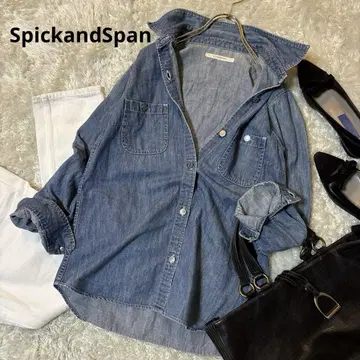 새상품급*SpickandSpan 데님 셔츠 긴팔 셔츠 인디고