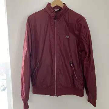 IZOD LACOSTE 버건디 나일론 자켓 M