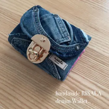 데님 리메이크 미니 지갑