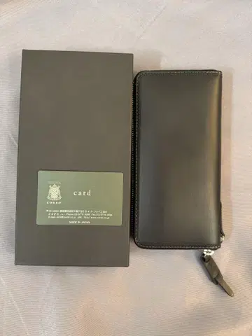 미사용 새상품 CORBO 블랙 장지갑 MADE IN JAPAN 가죽