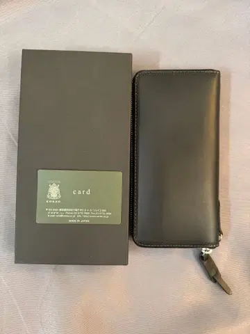 미사용 새상품 CORBO 블랙 장지갑 MADE IN JAPAN 가죽