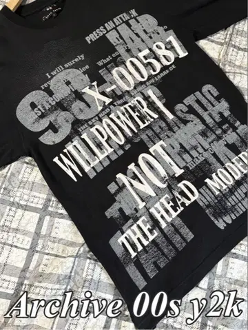 시크 스타일 영문 롱 T 헤이세이 y2k 00s archive 그런지