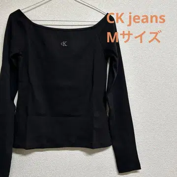 [새상품] cK 오프숄더 블랙 긴팔 상의 캘빈클라인 진