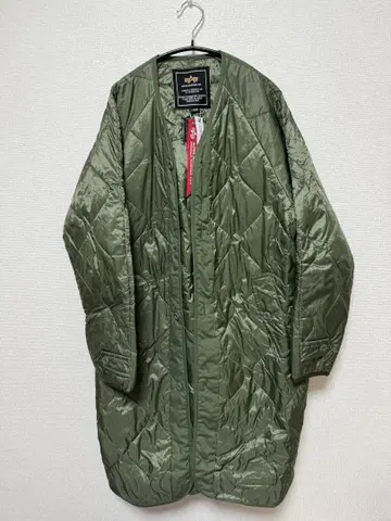 ALPHA INDUSTRIES 퀼팅 자켓 L 카키 [ 새상품급 ]