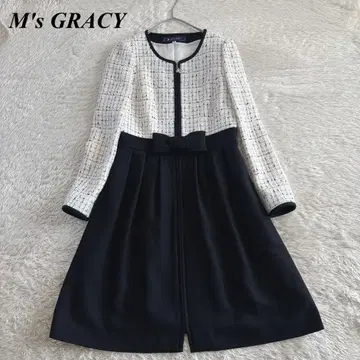 M's GRACY 원피스 리본 사이즈 36 일본제 엠즈 그레이시