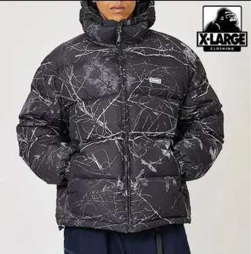X-LARGE 트리 패턴 다운 자켓