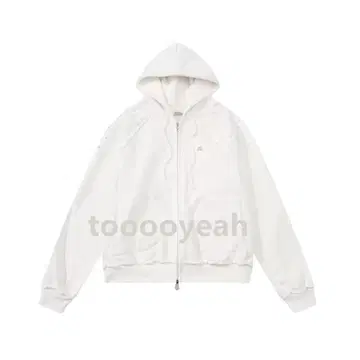 Coyseio 화이트 후드 부착 후드티