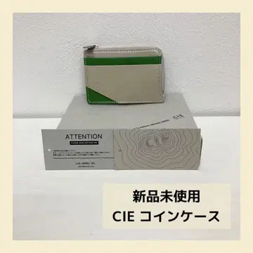 새상품 CIE 코인 케이스 그레이 동전 지갑 남성용 소가죽 미니 지갑