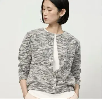 완판템 소쥬 SOEJU 자켓 라이크 트위디 가디건 그레이