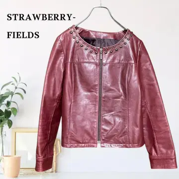 zS21 [ M ] STRAWBERRY-FIELDS 스터드 가죽 자켓
