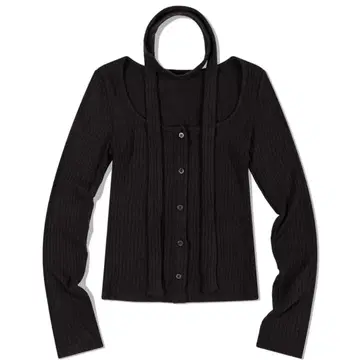 MOAA 립 타이 가디건 (BLACK)