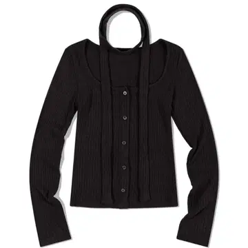 MOAA 립 타이 가디건 (BLACK)