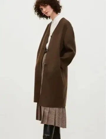 새상품 꽁뜨와 데 꼬뜨니에 캐시미어 블렌드 리버 노카라 코트