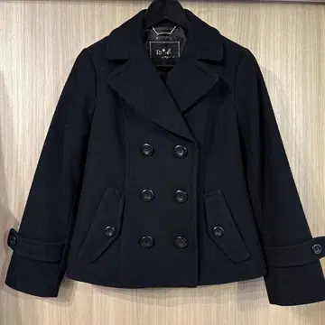 울 블랙 피코트