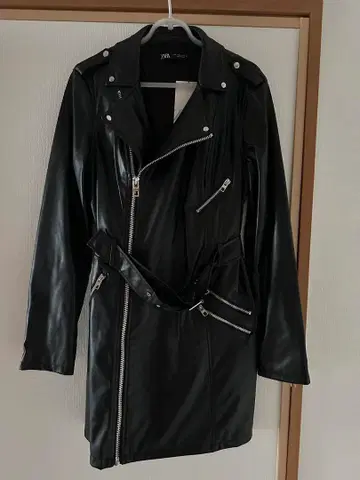 ZARA 인조 가죽 블랙 라이더 원피스 XL 새상품
