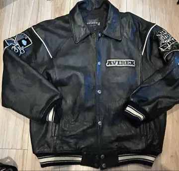 AVIREX 가죽 자켓 XL 풀 로고 bboy