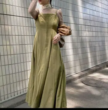 AMERI LADY 레이어드 점퍼 스커트 원피스