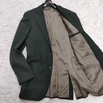 BEAMS F 테일러드 자켓 마리오 제냐 원단 캐시미어 다크 그린