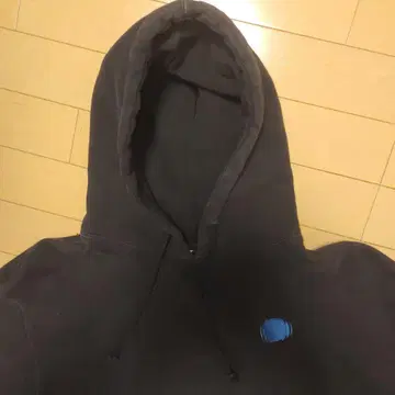 90s SONY MUSIC 소니 로고 자수 후드 맨투맨 블랙