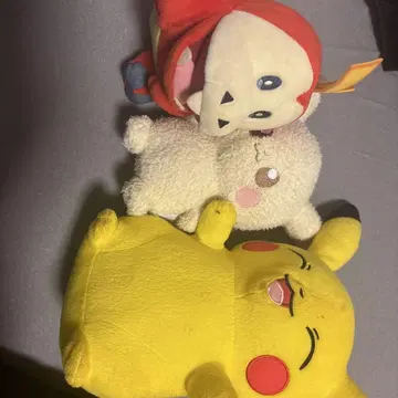 봉제 인형 세트 피카츄 다람쥐 화이트 곰