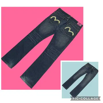 새상품급 00s Evisu Donna 스트레치 데님 팬츠 슬림 갈매기