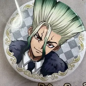 Dr. Stone 캔뱃지 닥스톤 이시가미 센쿠 미사용 새상품