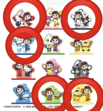 [ 미사용 새상품 ] 산리오 페코짱 키링 5개 + 스티커 2장
