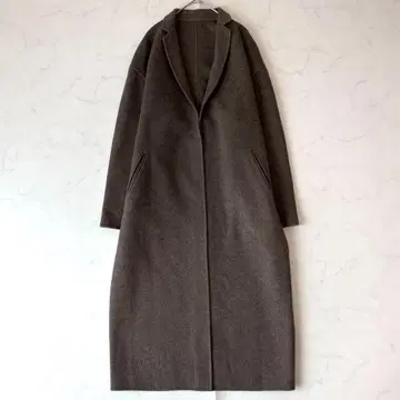 새상품급 플라주 해밀턴 테일러드 코트 롱 기장 모카 브라운 36