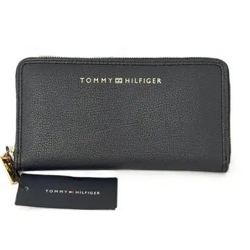 TOMMY HILFIGER 네이비 장지갑 라운드 지퍼 지갑