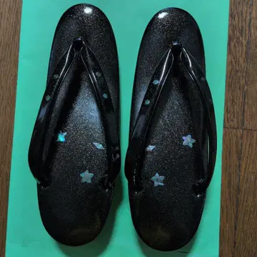 기모노, 블랙 라메 장식 꽃 조리