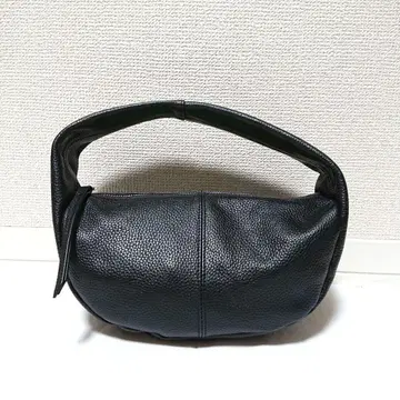 핸드백 원 핸들 랩 백 블랙 주름 가죽