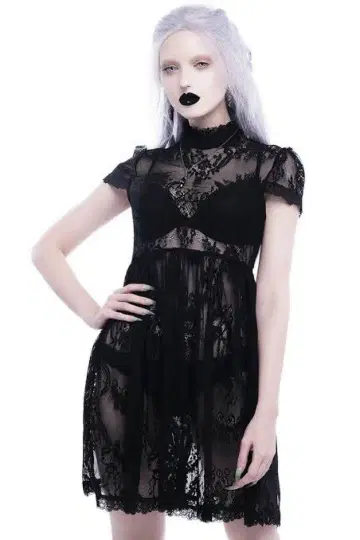 KILLSTAR 블랙 레이스 드레스