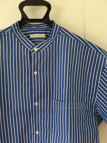 UNITED ARROWS 반팔 밴드 카라 셔츠 토마스 메이슨
