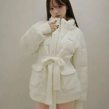 andmary Mary quilting knit shape jacket