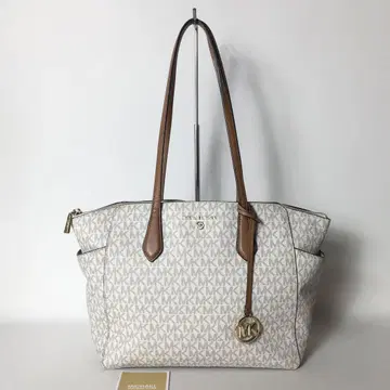 2509-388 | 새상품급 | 마이클코어스 토트백 브라운 올 로고 무늬