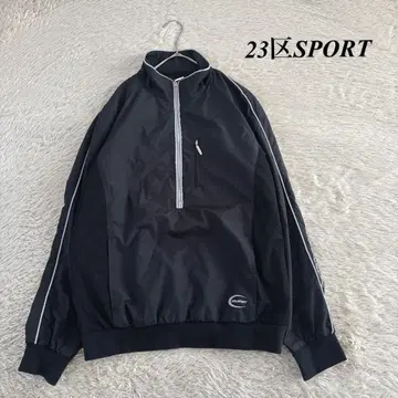 23구 SPORT 아우터 하프 지퍼 풀오버 블랙 방한 골프