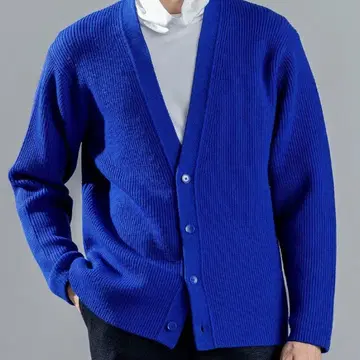 JOSEPH HOMME 아코디언 메리노 니트 가디건 블루
