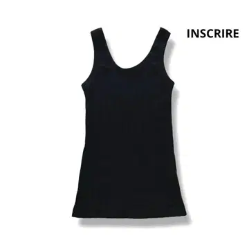 INSCRIRE 탱크탑 리브 코튼 블랙
