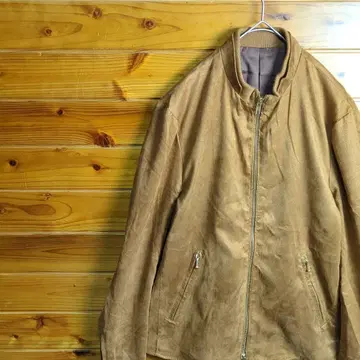 THE SHOP TK 점퍼 블루종 가죽 자켓 M 브라운 구제 의류