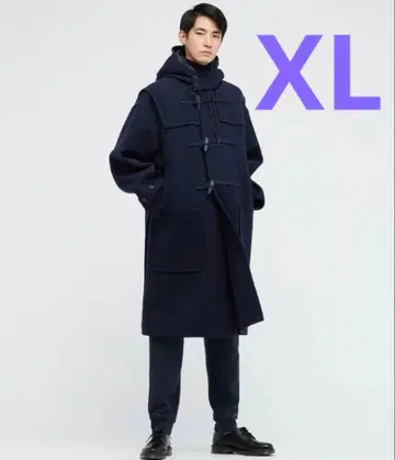 유니클로 UNIQLO +J 울 오버 사이즈 더플 코트 네이비